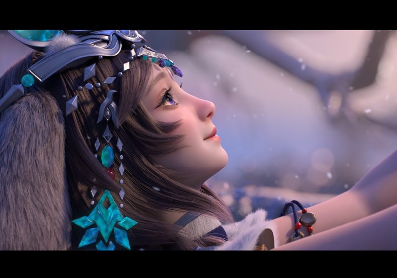 《王者荣耀：世界》新英雄唤雪兔灵·妃寒动画-涂CG